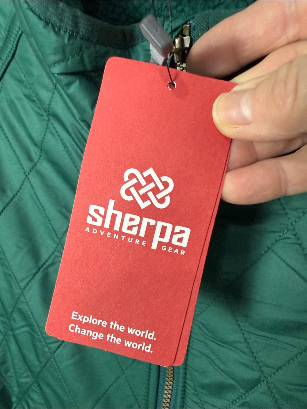 Sherpa Adventure Gear NWT Tinley Quilted Fleece Vest in Emerald Size Large - Picture 6 of 9